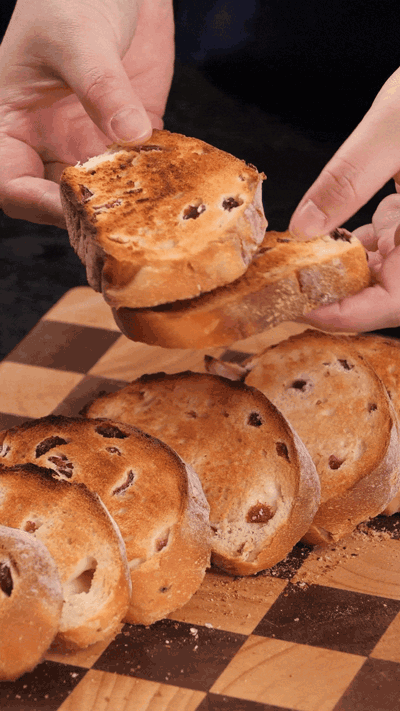 歐包切片，復烤烤脆