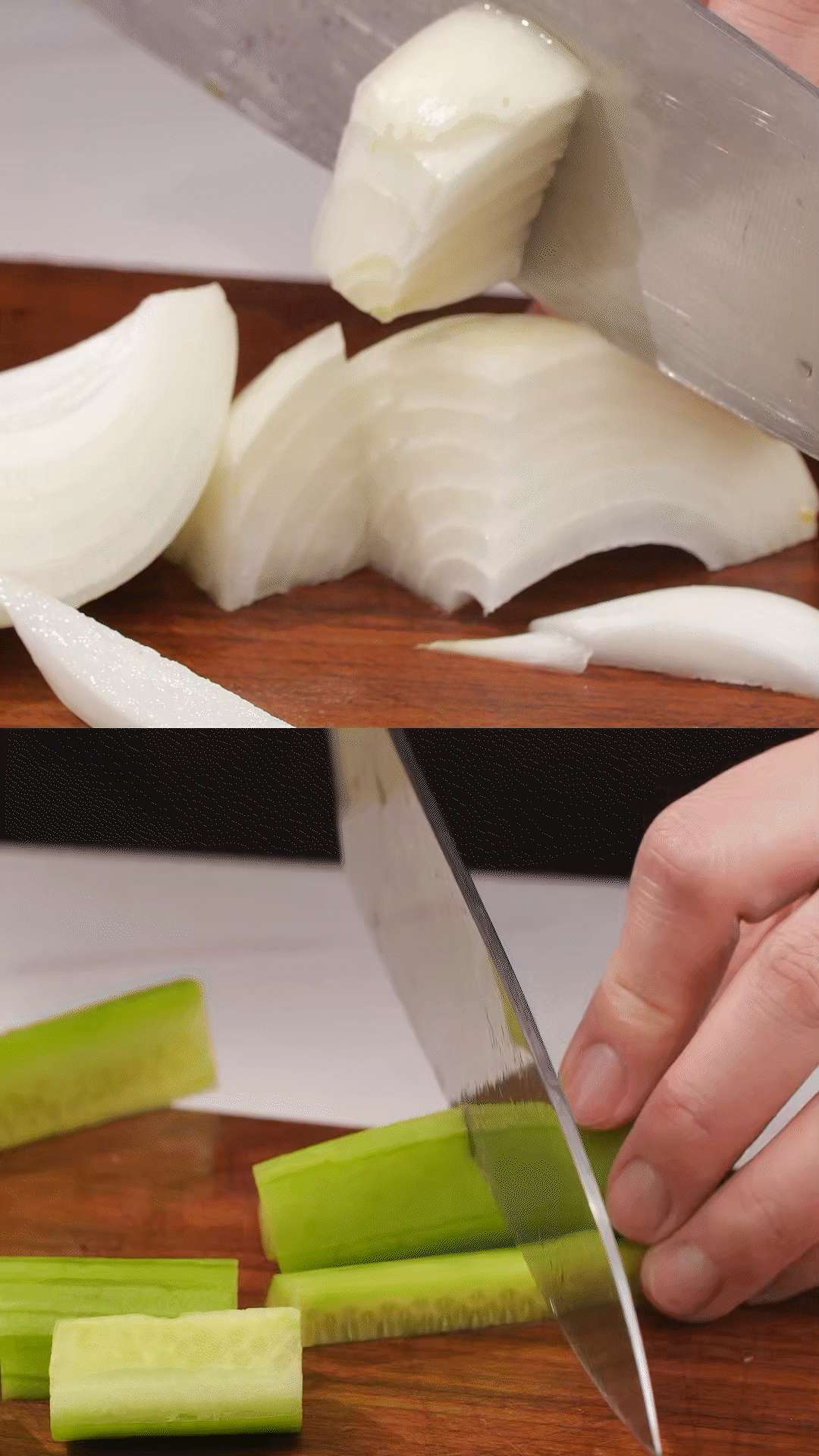 番茄、黃瓜、洋蔥切丁，用適量鹽殺水